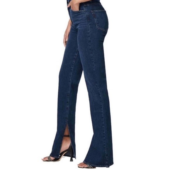 Paige NWT Stella 34.5IN Jolene Pockets Grecia Jeans High Rise Slit Ankles Sz.24 - Picture 2 of 16
